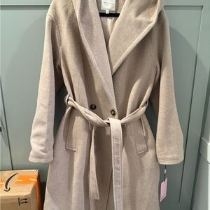 Avec Les Filles Beige Wool Coat